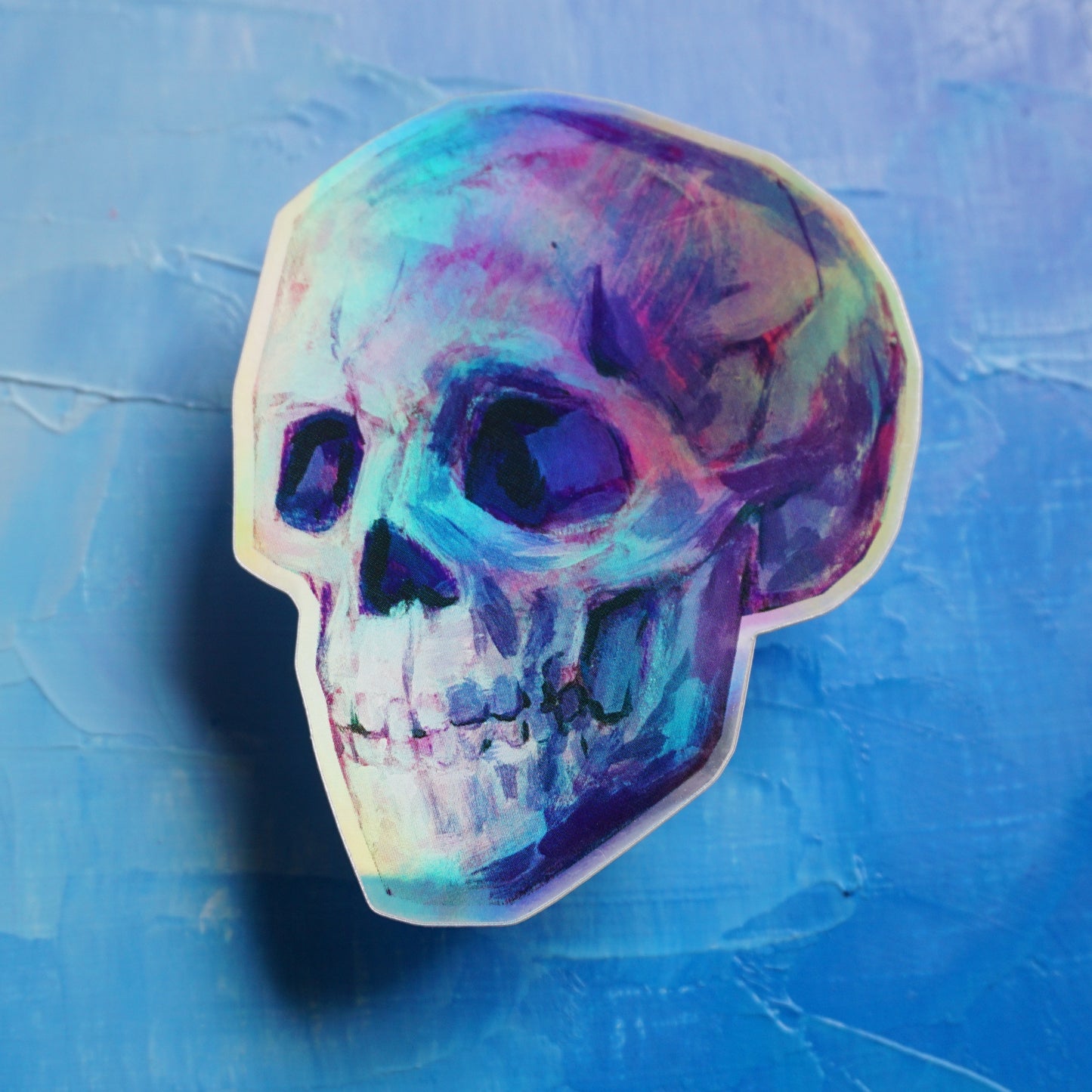 Skull- Holographic Vinyl Sticker