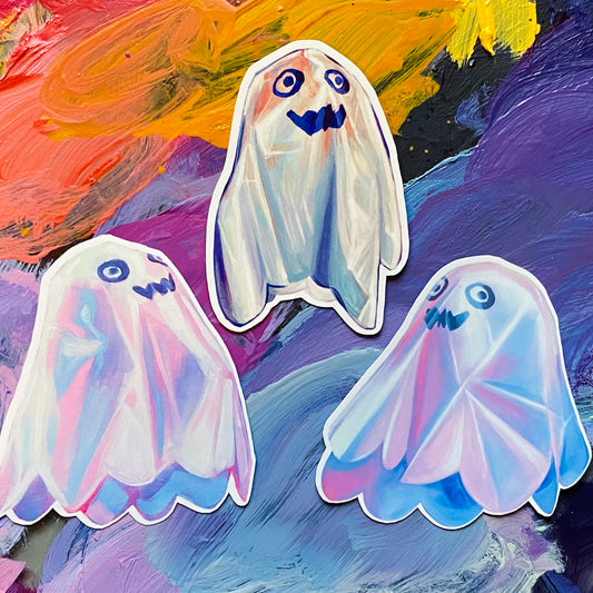 Just the Ghosts - Set of 3 Glossy Vinyl Stickers