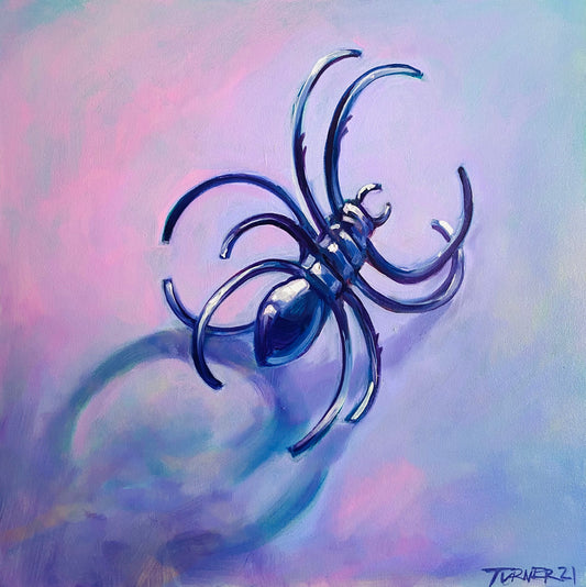 Spider Ring, original 18 x 18 inch oil painting on canvas