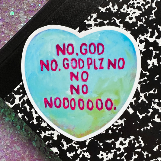 No God No - Glossy Vinyl Sticker